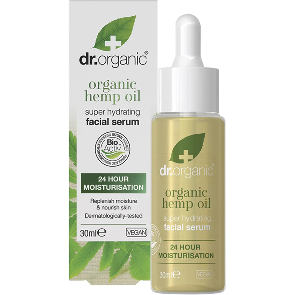 Dr Organic Facial Serum Organic Hemp Oil 30ml