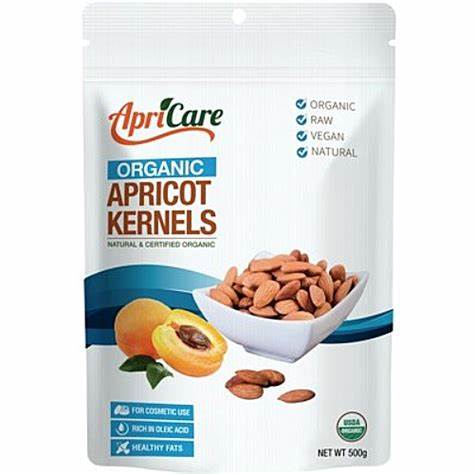 APRICARE Organic Apricot Kernels Raw 500g